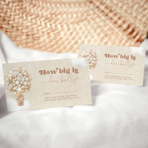 Teddy Bear Balloon How Big is Mummy's Belly Enclosure Card