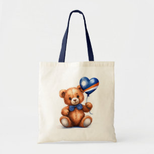 teddy bear & balloon Marshall Islands flag. Tote Bag