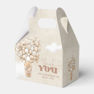 Teddy Bear Balloon Neutral Bearly Wait Baby Shower Favour Box