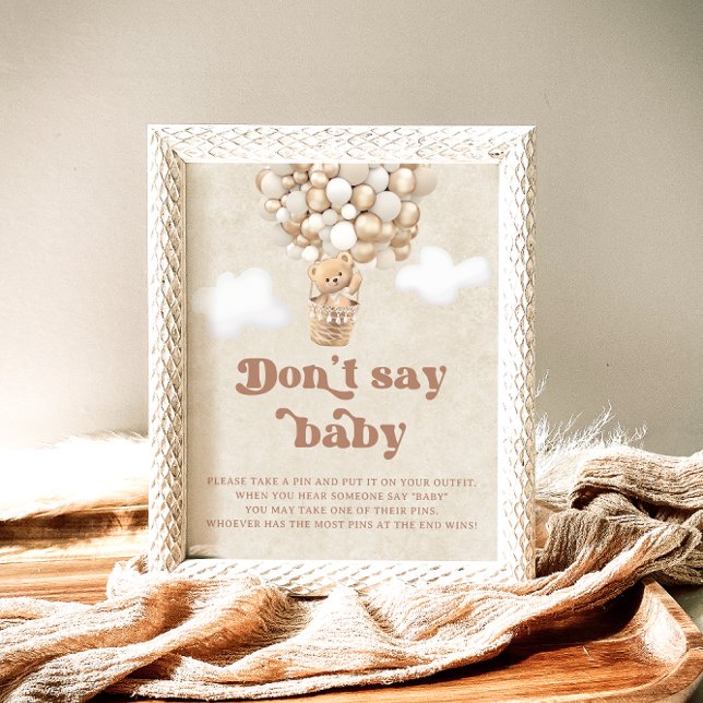 Teddy Bear Balloon Neutral Dont Say Baby Game Poster (Creator Uploaded)