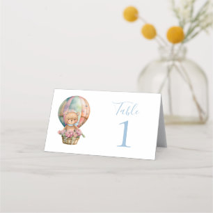 Teddy Bear Balloon  Party Place Card