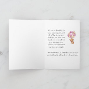 Teddy Bear Balloon So Thankful Card