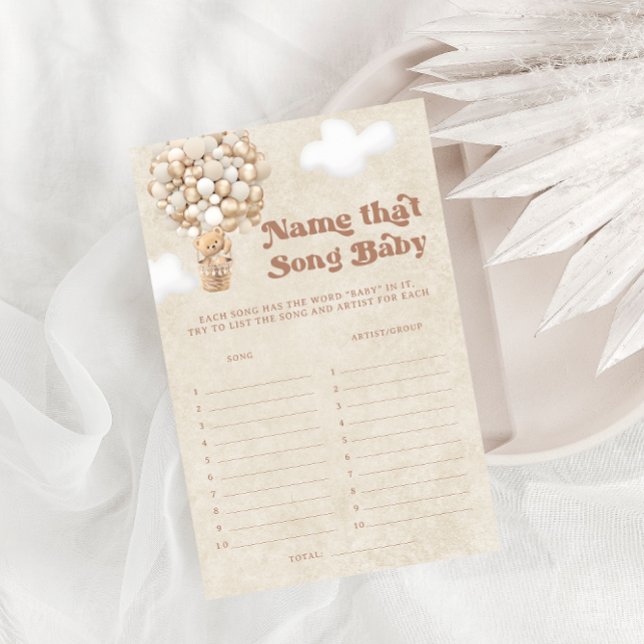 Teddy Bear Balloon That Song Baby Shower Game (Creator Uploaded)