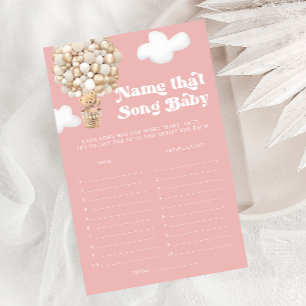 Teddy Bear Balloon That Song Girl Baby Shower Game