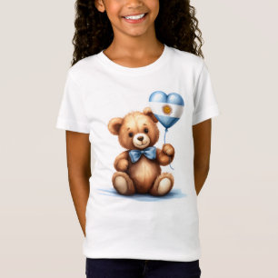 teddy bear & balloon with the Argentine flag. T-Shirt