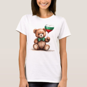 teddy bear & balloon with the Bulgarian flag. T-Shirt