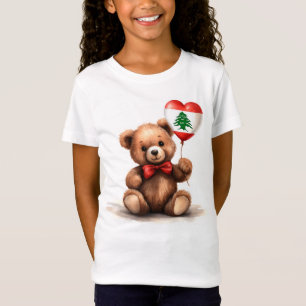 teddy bear & balloon with the Lebanese flag. T-Shirt