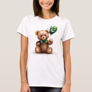 teddy bear & balloon with the Pakistani flag. T-Shirt