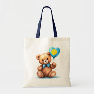 teddy bear & balloon with the Palau flag. Tote Bag