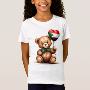 teddy bear & balloon with the Sudanese flag. T-Shirt