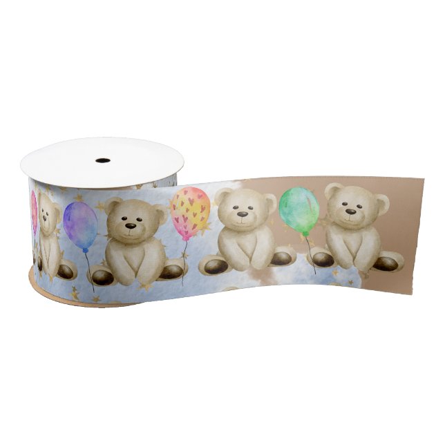 Teddy Bear Balloons 3Satin Ribbon Satin Ribbon (Spool)