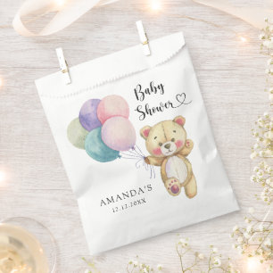 Teddy bear balloons - Baby Shower Favour Bags