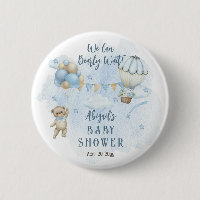 Teddy Bear Balloons Boy Bearly Wait Baby Shower 