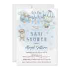 Teddy Bear Balloons Boy Bearly Wait Baby Shower