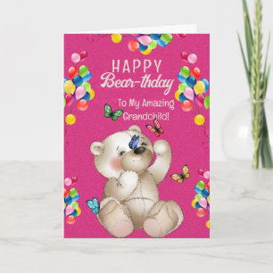 Teddy Bear & Balloons  Card