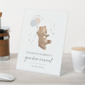 Teddy Bear Balloons Gender Reveal Welcome Sign (In SItu)