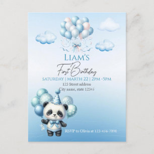 Teddy Bear Balloons Kids Photo Birthday Postcard