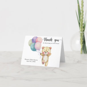 Teddy bear balloons - thank you card