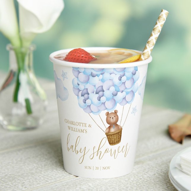 Teddy Bear Bearly Wait Blue Boy Baby Shower Paper Cups (Teddy Bear Bearly Wait Blue Boy Baby Shower Paper Cups)