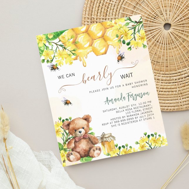 Teddy bear bees honeycomb budget Baby Shower (Creator Uploaded)