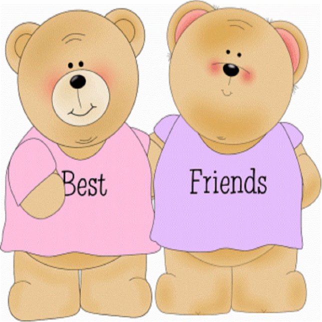 Teddy Bear Best Friends Sculpture Standing Photo Sculpture (Front)
