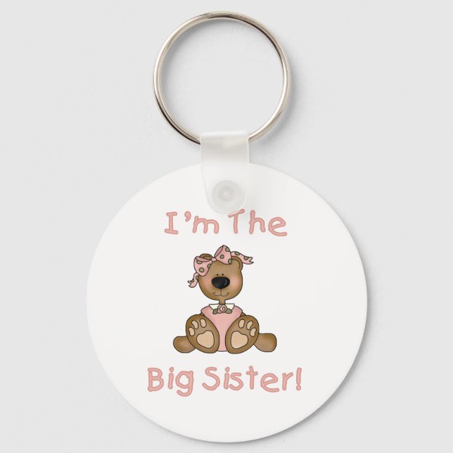 Teddy Bear Big Sister Key Ring (Front)