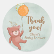 Teddy Bear, Bird and Balloons Baby Shower