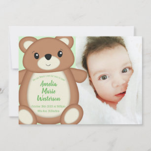 Teddy Bear Birth Announcement