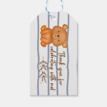Teddy Bear Birthday Favour Tag