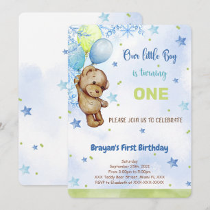 Teddy Bear Birthday Invitation