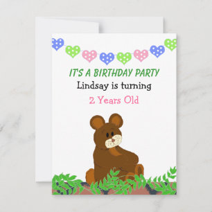 Teddy Bear Birthday Invitation