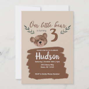 Teddy Bear Birthday Party Invitation