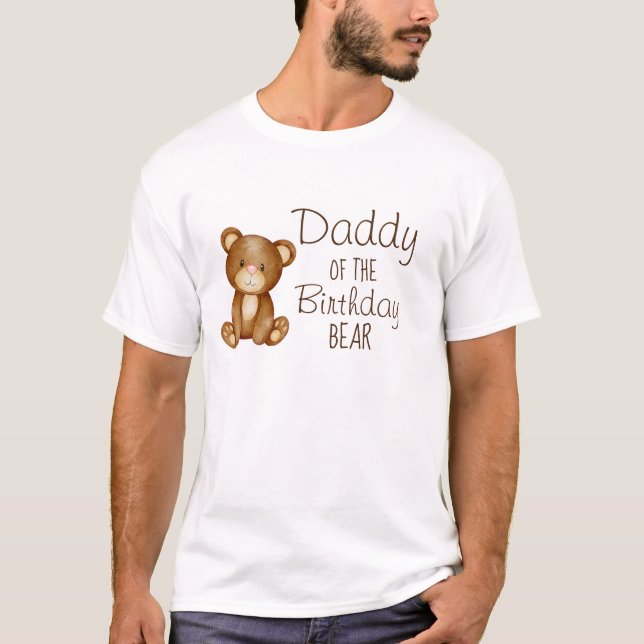 Teddy bear birthday personalised family shirt (Front)