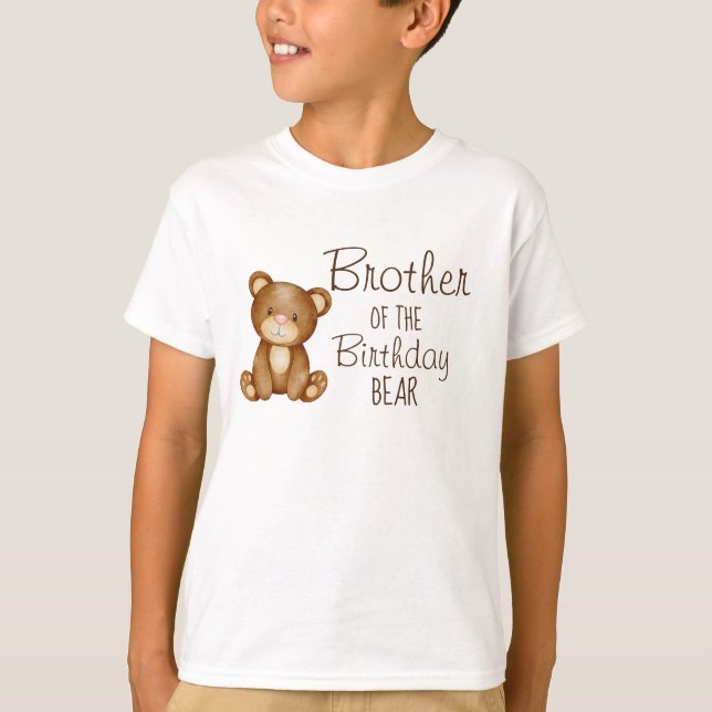 Teddy bear birthday personalised family shirt (Front)