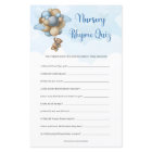 Teddy bear blue brown balloons Nursery Rhyme Quiz