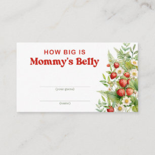 Teddy bear blue flowers How big is mummy's belly Enclosure Card