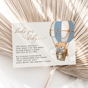 Teddy Bear, Blue Hot Air Balloon, Books For Baby Enclosure Card