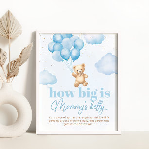 Teddy bear blue how big is mummy's belly game poster