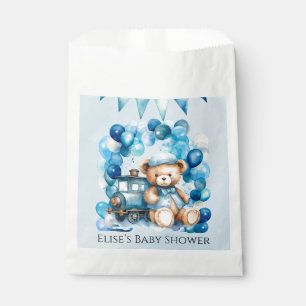 Teddy Bear Blue Train Boy Baby Shower Favour Bags