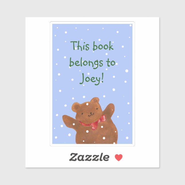 Teddy Bear Bookplate (Sheet)