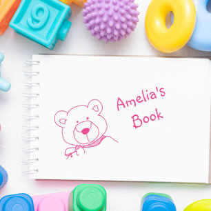 Teddy Bear Bookplate Stamp
