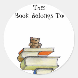 Teddy Bear Books Book Sticker