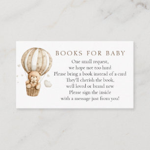 Teddy Bear Books for Baby Enclosure Card