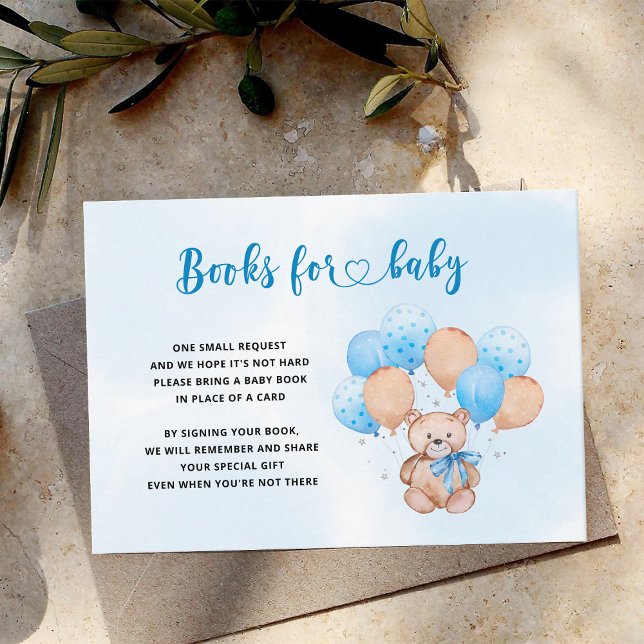 Teddy Bear Books for Baby Enclosure Card (Creator Uploaded)