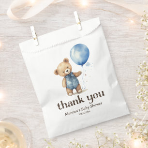 Teddy Bear Boy Baby Shower Thank You Favour Bags
