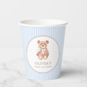 Teddy Bear Boy Classic Baby Shower Party Paper Cups