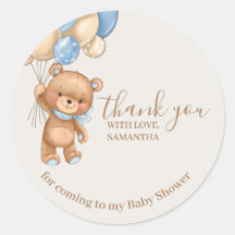 Teddy Bear Brown Balloons Thank You