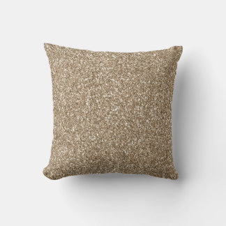 Teddy Bear Brown Gold Glitter      Cushion