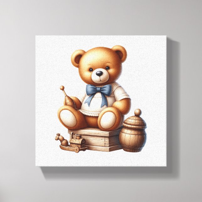 Teddy bear canvas print (Front)