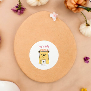 Teddy Bear Cartoon Classic Round Sticker